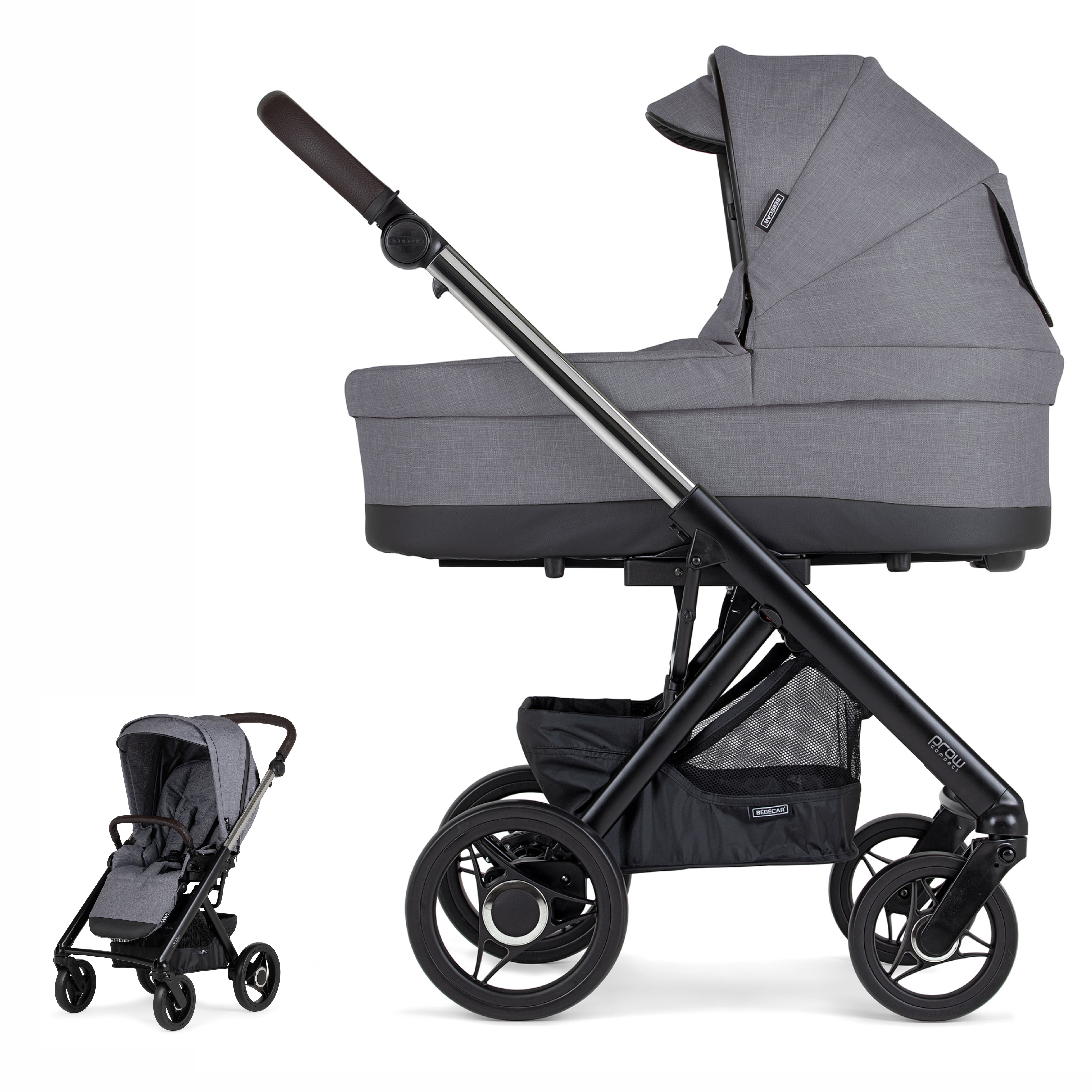 Cochecito dúo PROW COMPACT Cromado KA414 BEBECAR